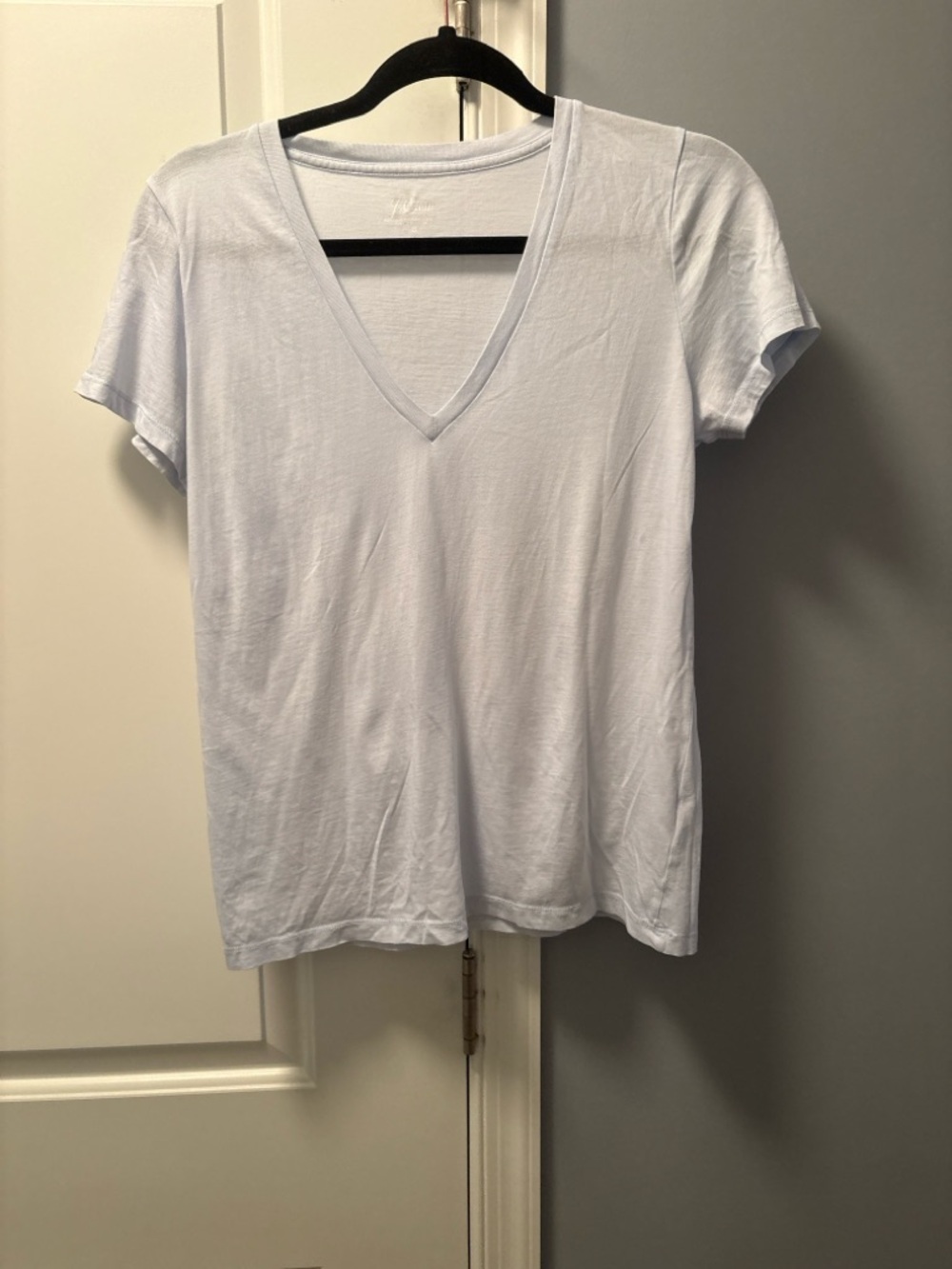 J.Crew Supima Cotton V-Neck T-Shirt Washed Blue Size Small